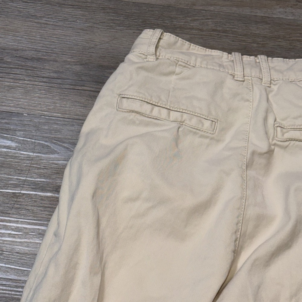 Mango Beige Straight-Fit Mid-Rise Denim Pants Womens Size 2 Cotton Linen Blend - Picture 10 of 12